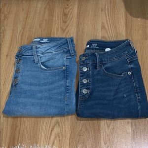 2 Pairs Old Navy High Rise Jeans